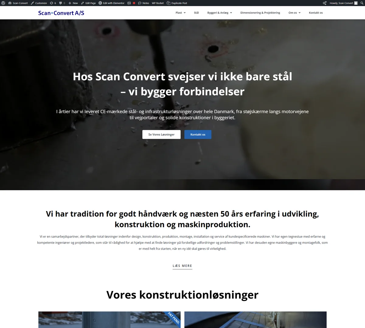 Redesigned Scan-Convert landing page with a video hero and image-led service sections